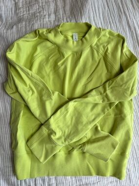 lululemon athletica Neon Yellow Crewneck Sweatshirt